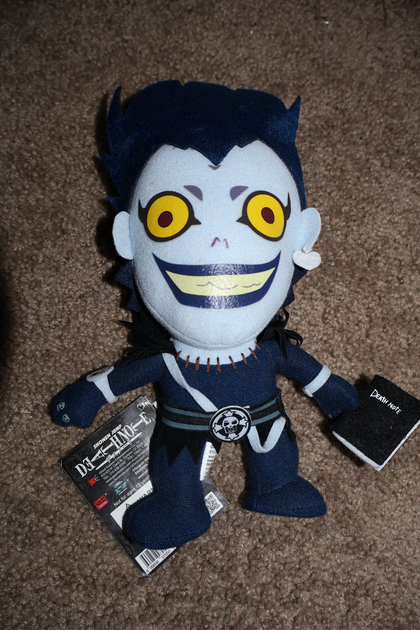 Death Note 10" Ryuk Plush Shonen Jump NWT KIRA L Death Note Notebook