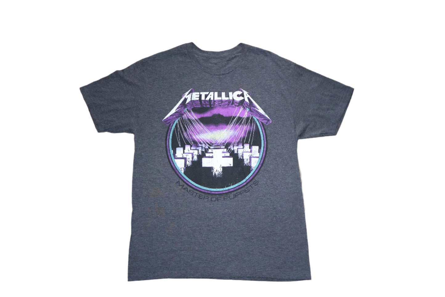 Metallica Master Of Puppets Dark Gray Graphic Tee