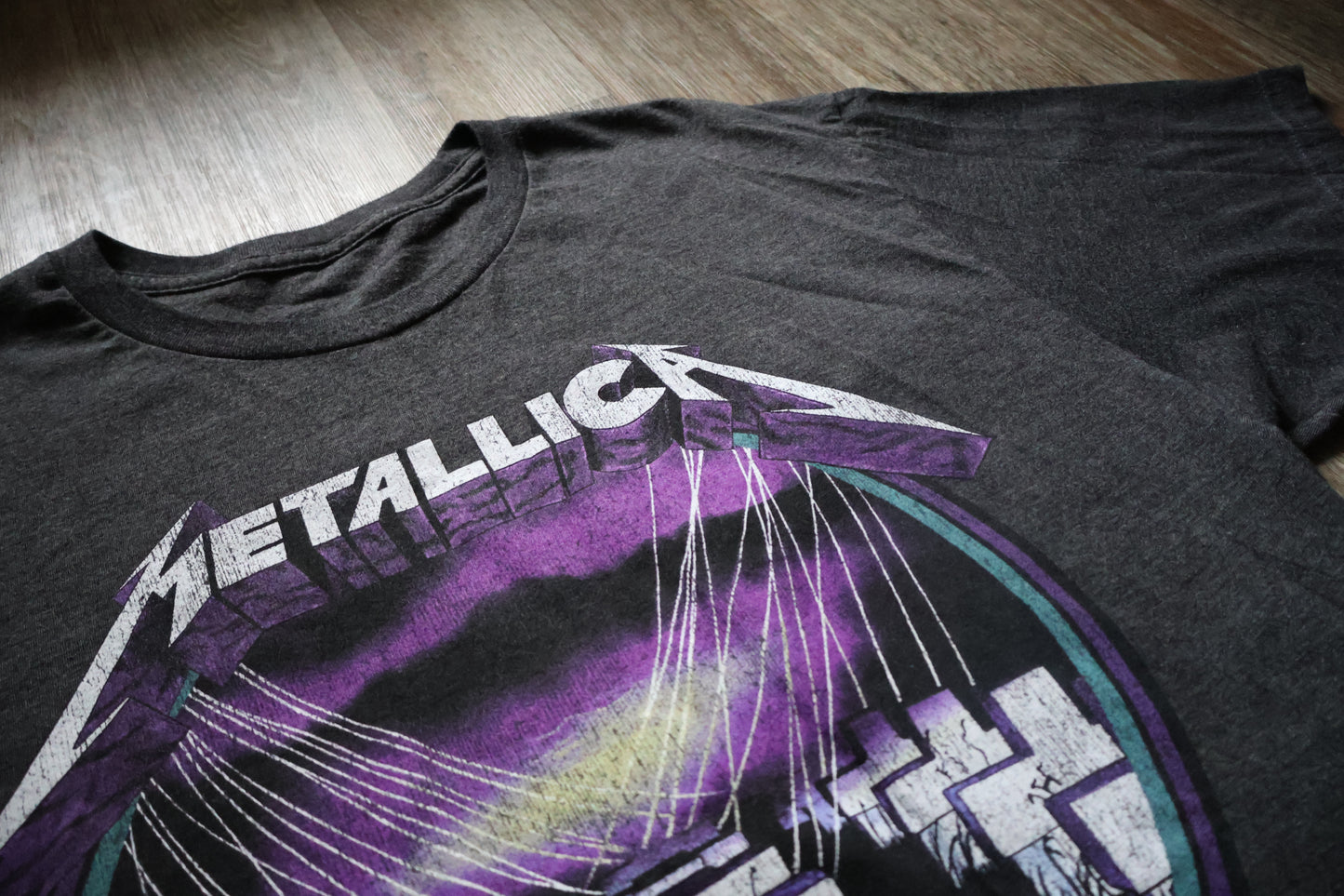 Metallica Master Of Puppets Dark Gray Graphic Tee