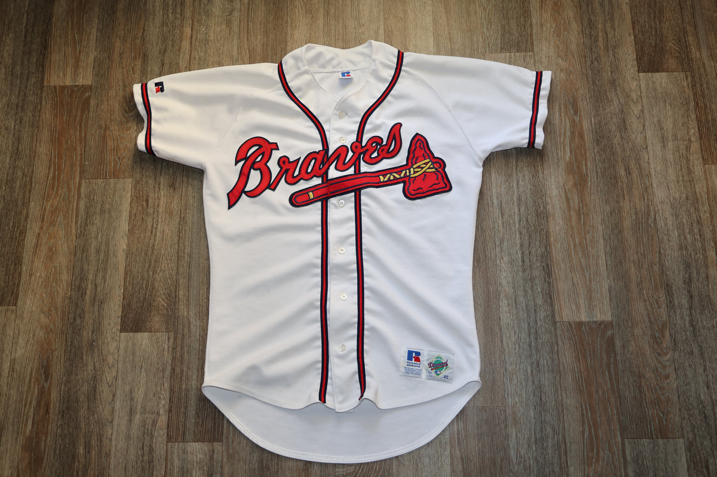 ATLANTA BRAVES DELUXE VINTAGE BUNDLE 1992 DIAMOND RUSSELL JERSEY SHIRT EDITION 1995  VIDEO VHS