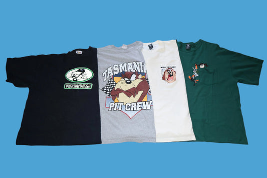 Vintage BUNDLE 1996 1997 1998 Tasmanian Devil Tee Taz Cartoon Looney Tunes 90s COMBO