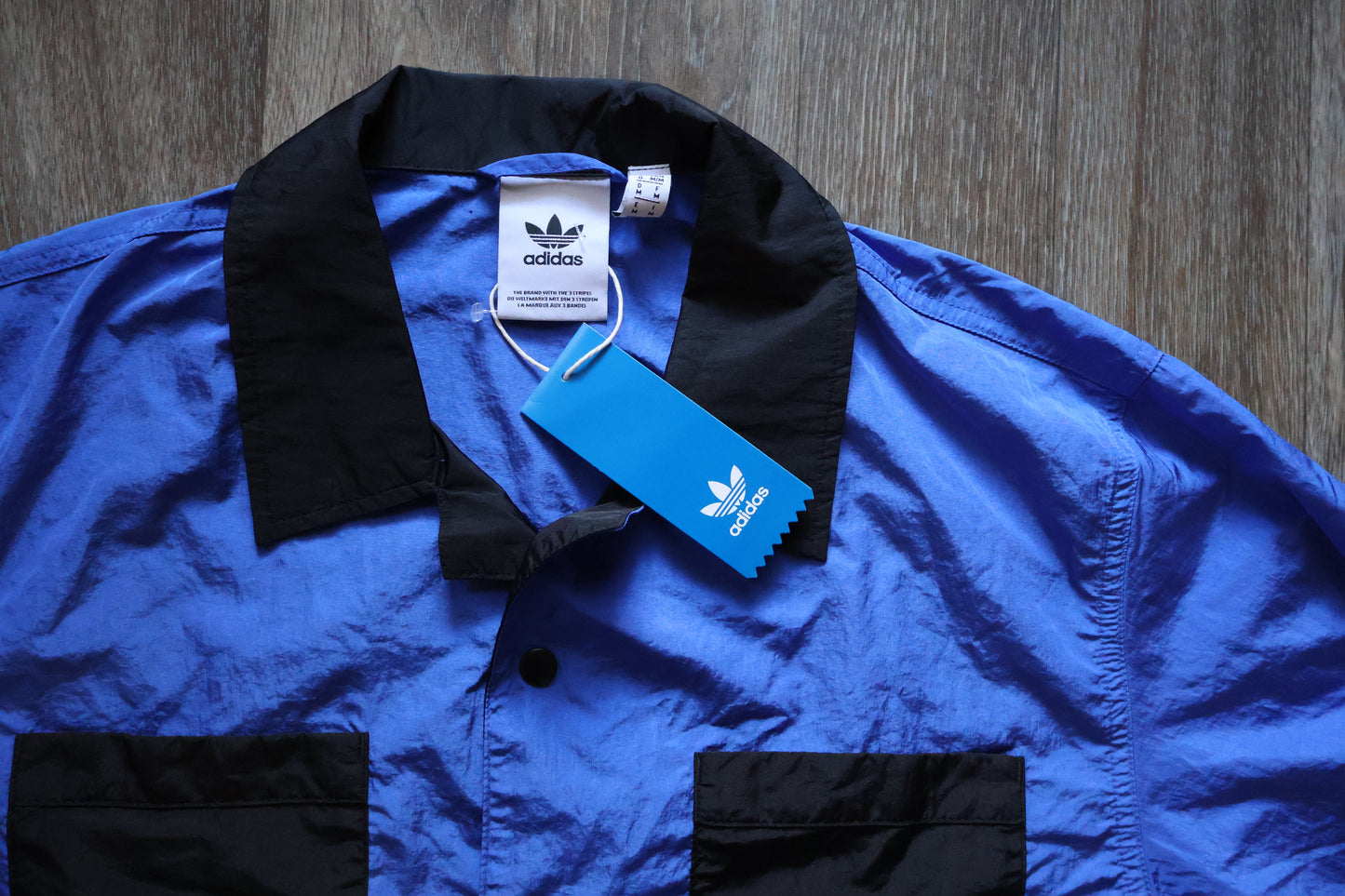 Adidas TGP RACING Style Blue/Black Button-Up