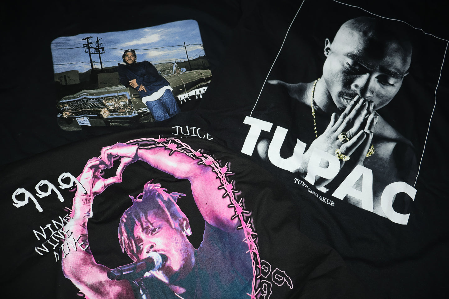 Rappers Bundle t-shirts JUICE WRLD TUPAC ICE CUBE