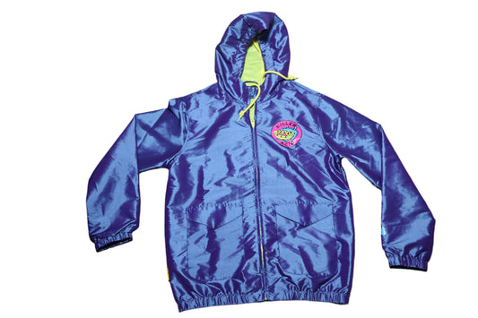 Killer Acid Cat Hologram Blue Windbreaker Jacket