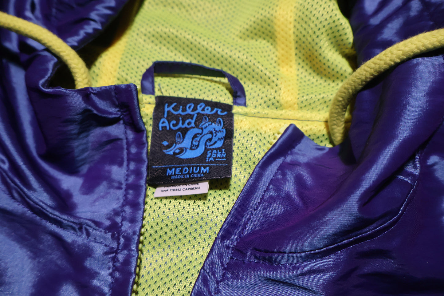 Killer Acid Cat Hologram Blue Windbreaker Jacket