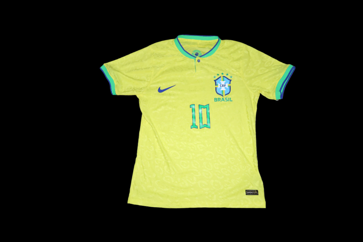 Brazil NIKE 2022/23 Yellow Player issue Home shirt size M #10