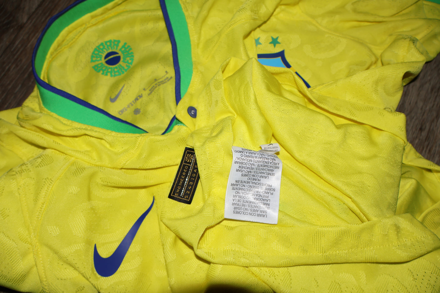 Brazil NIKE 2022/23 Yellow Player issue Home shirt size M #10