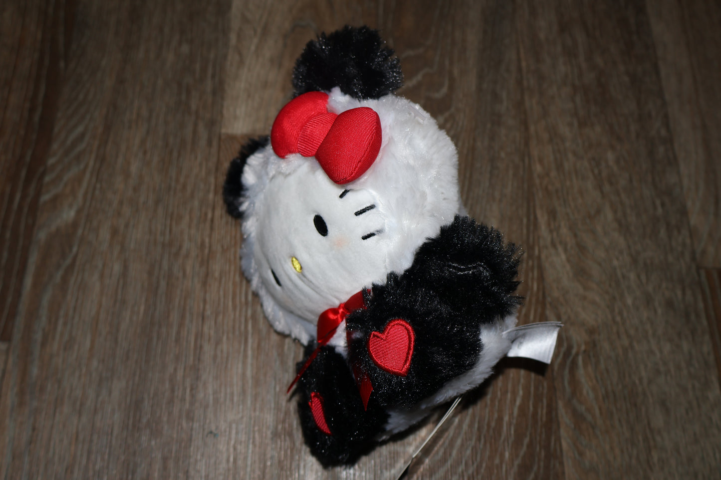 Hello Kitty New NWT SANRIO  in Panda Suit 7" Licensed Plush Stuffed HEARTS LOVE