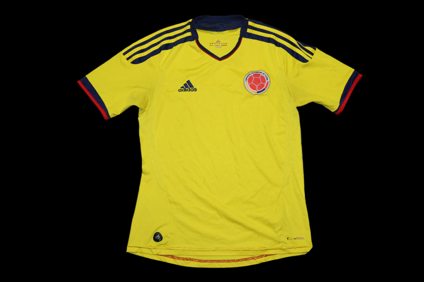 Colombia Federation Official Adidas Climacool FC Fifa Yellow Blank Jersey SMALL