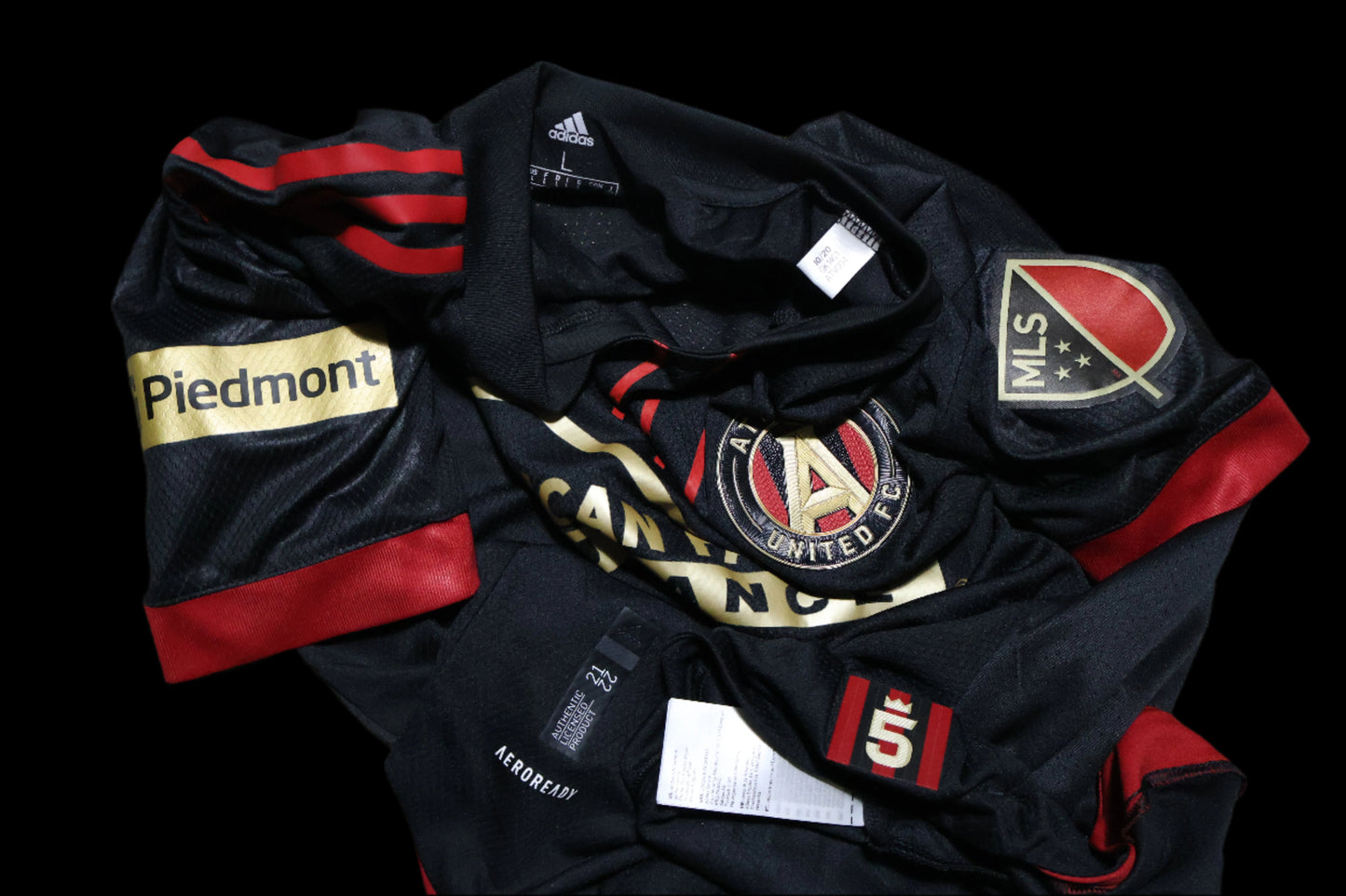 Atlanta United Authentic Adidas JerseY 2021-22 Home Soccer Men LARGE 22 DAMM