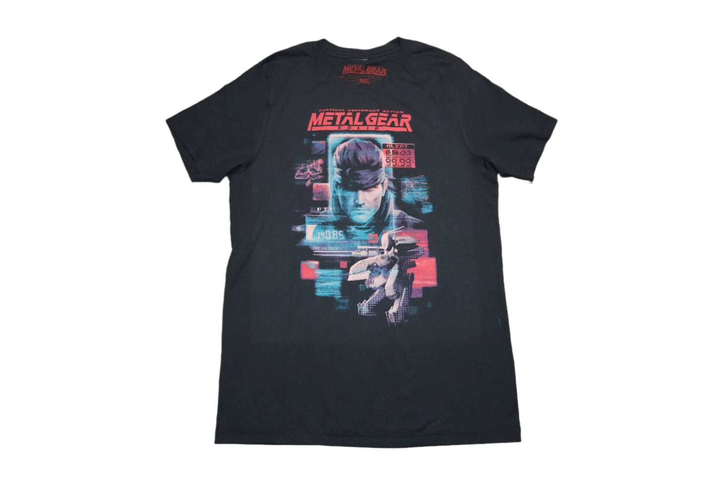 Metal Gear Solid KONAMI Tee Shirt MEDIUM SNAKE TACTICAL ESPIONAGE ACTION GAMES