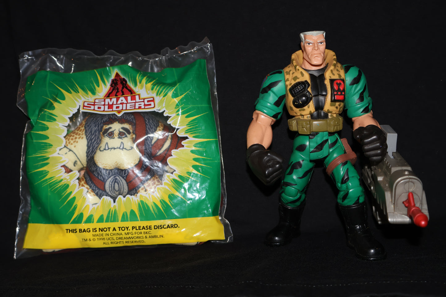 Vintage 1998 Small Soldiers 2x Slamfist Chip Hazard Commando Elite Action Figure