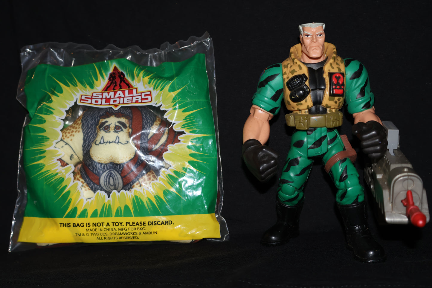 Vintage 1998 Small Soldiers 2x Slamfist Chip Hazard Commando Elite Action Figure